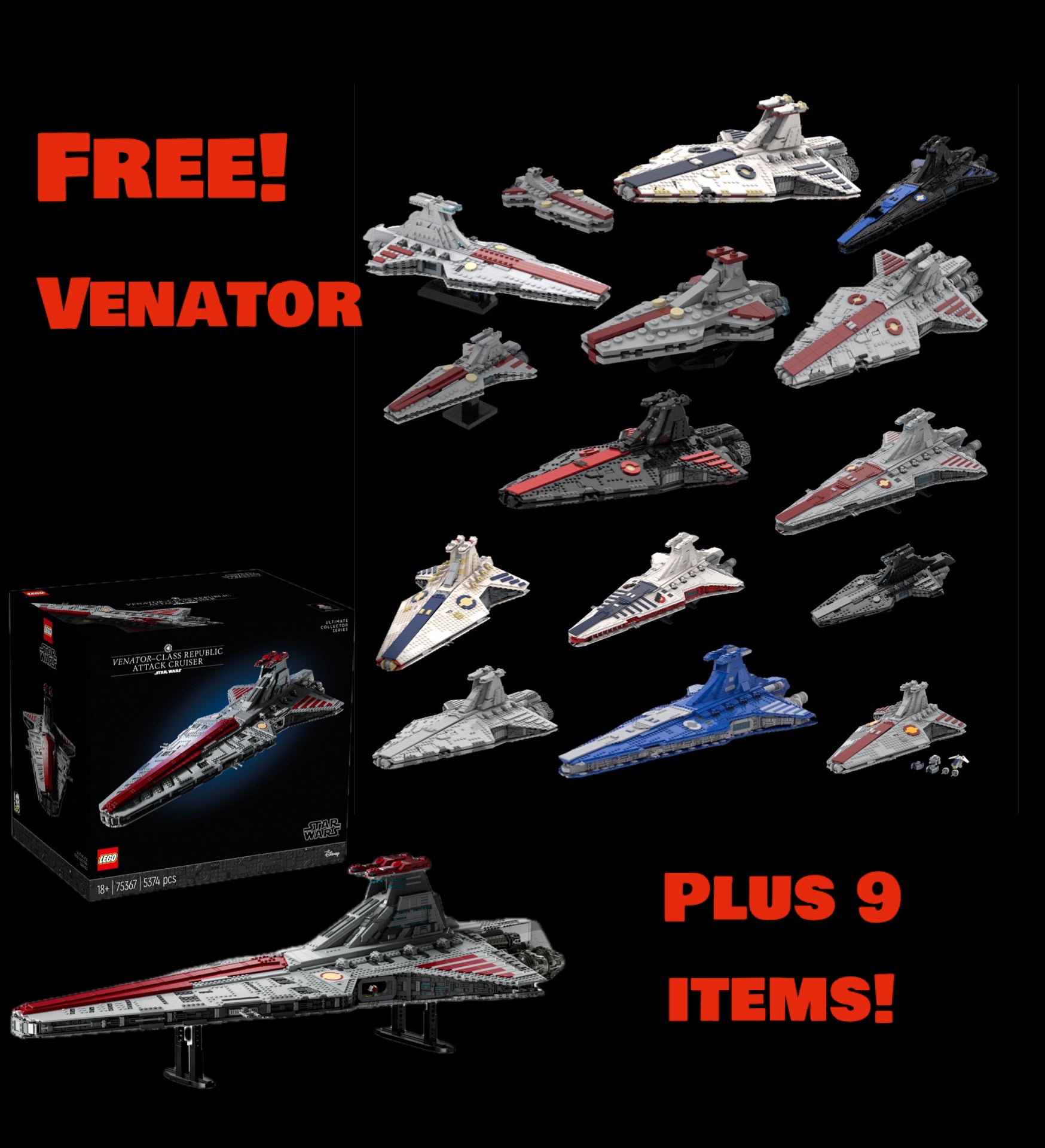FREE VENATOR! UP TO LEGO UCS! ITEMS! - Main Image