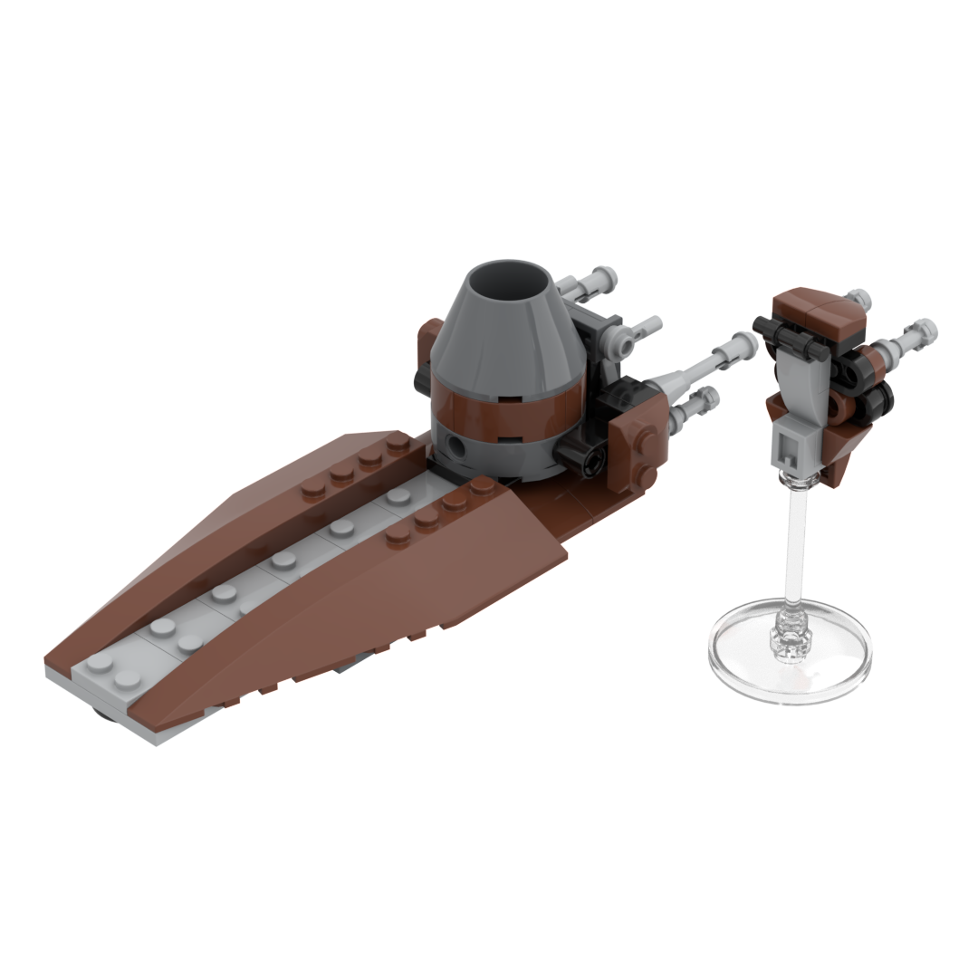 STAP PLUS TRADE FEDERATION CARRIER - HPBRICKS -