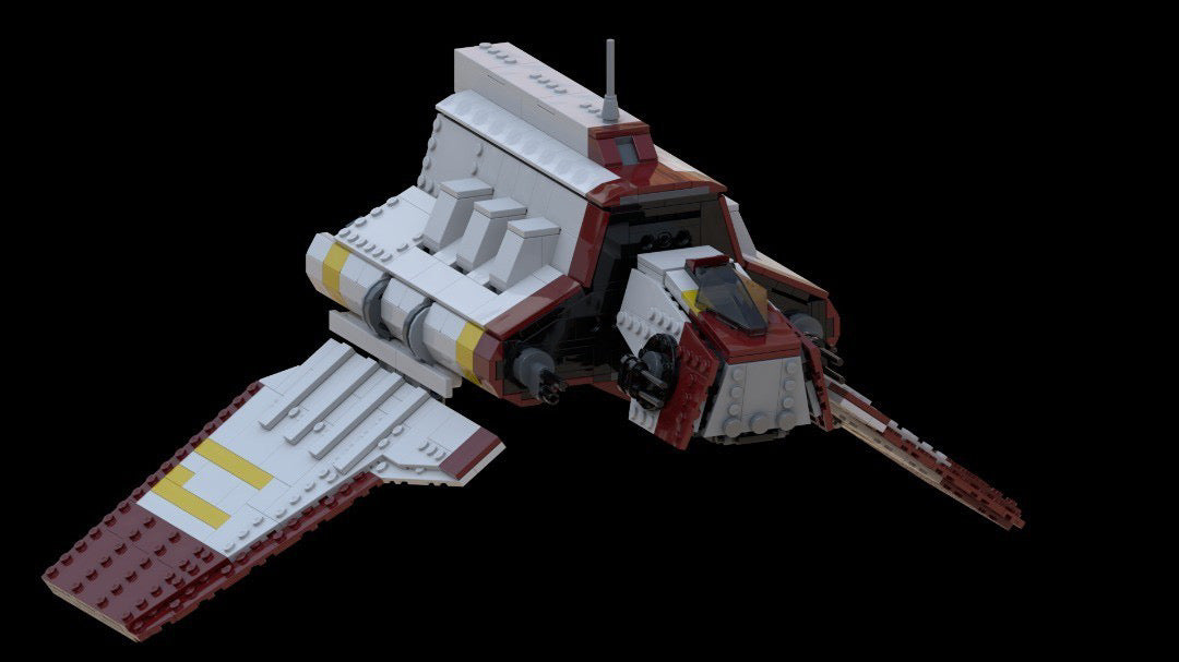 12901: REPUBLIC ATTACK SHUTTLE (CLASSIC V2) + COMES WITH PILOT AND CLONE COMMANDER!
