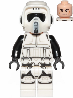 Imperial Scout Trooper - Male, Dual Molded Helmet, Light Nougat Head, Cheek Lines Item No: sw1116