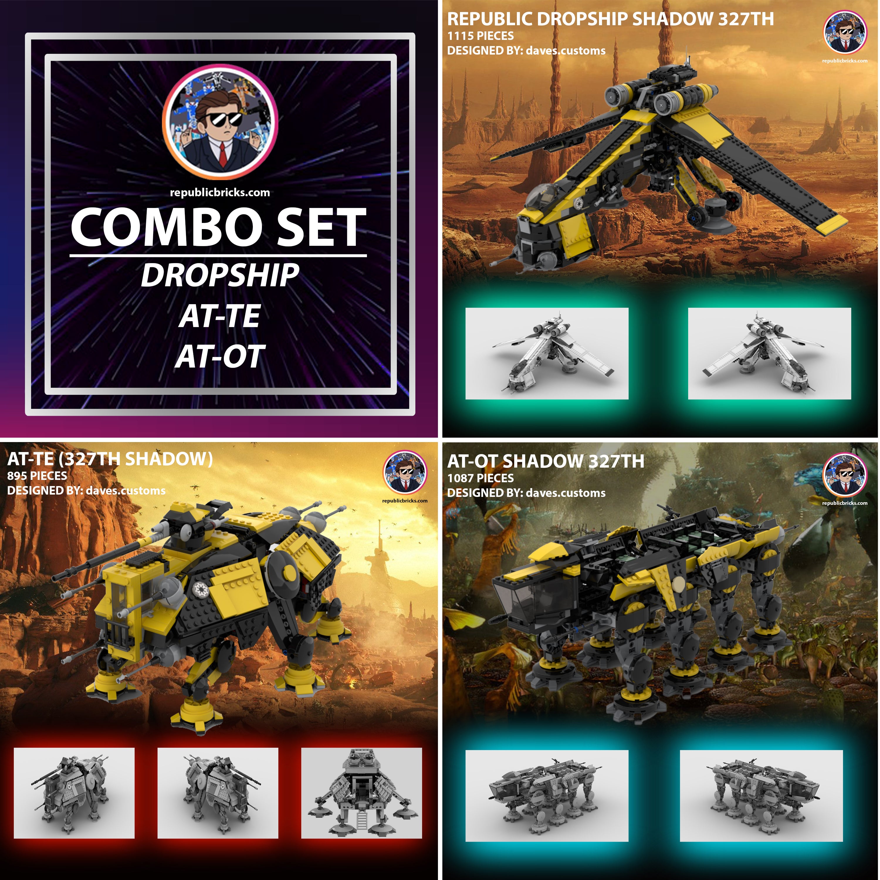 SHADOW 327TH DROPSHIP & AT-OT / AT-TE COMBO SET