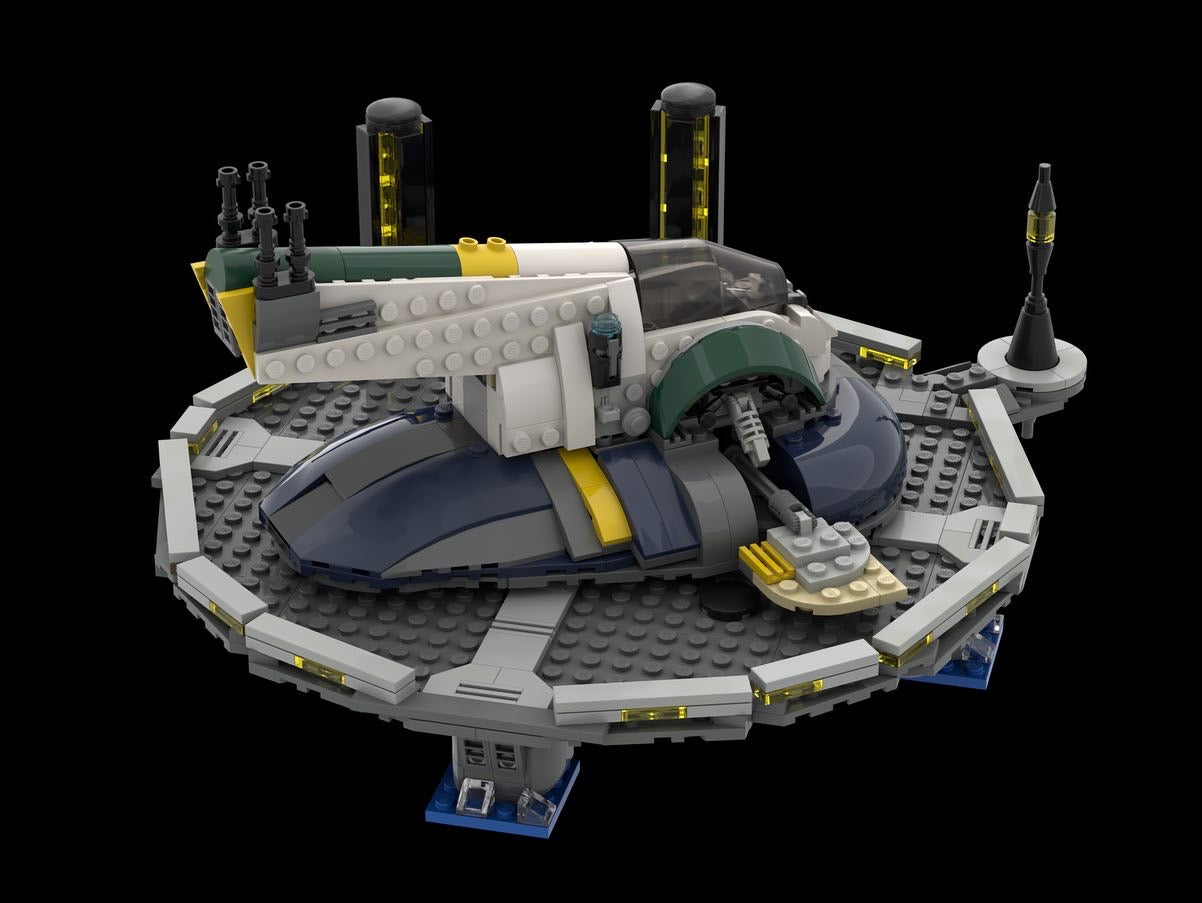 Kamino Landing Pad with Jango Fett Slave I