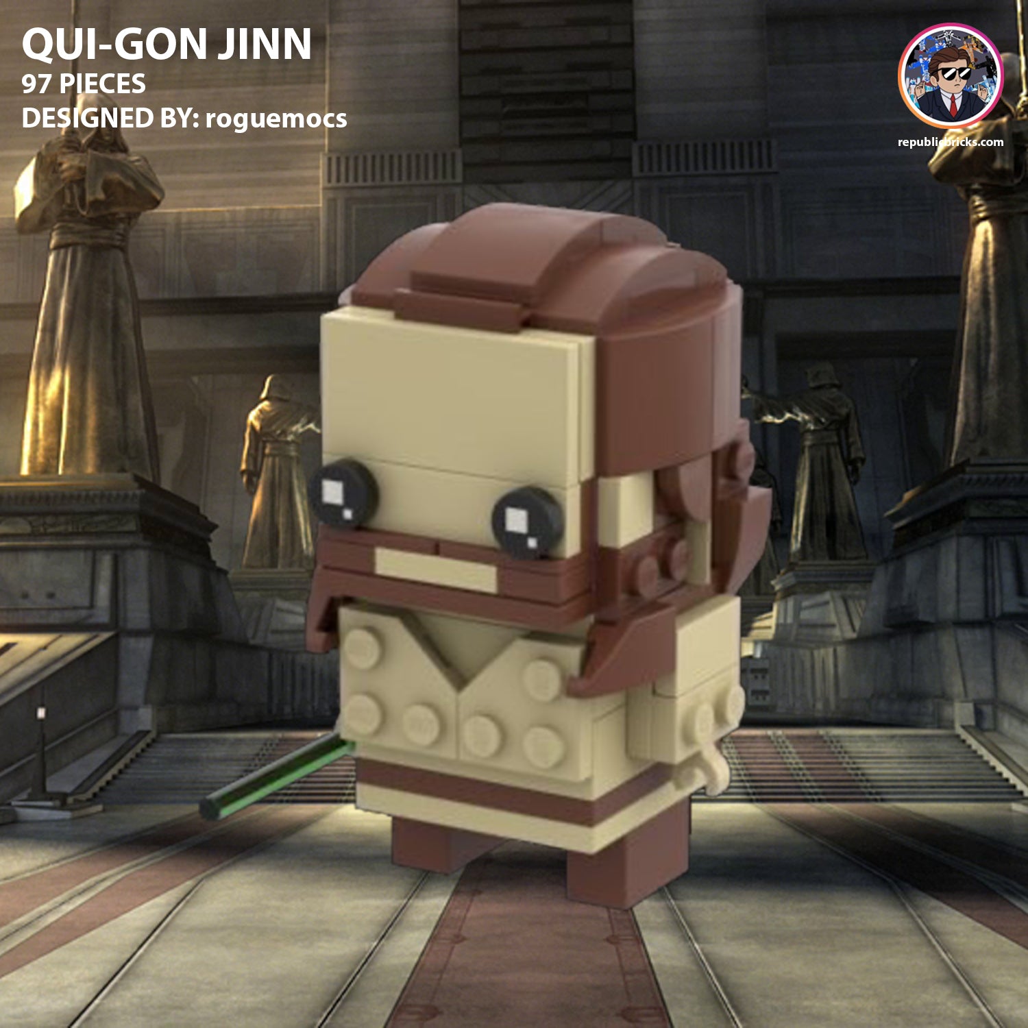 QUI-GON JINN BRICKHEADZ
