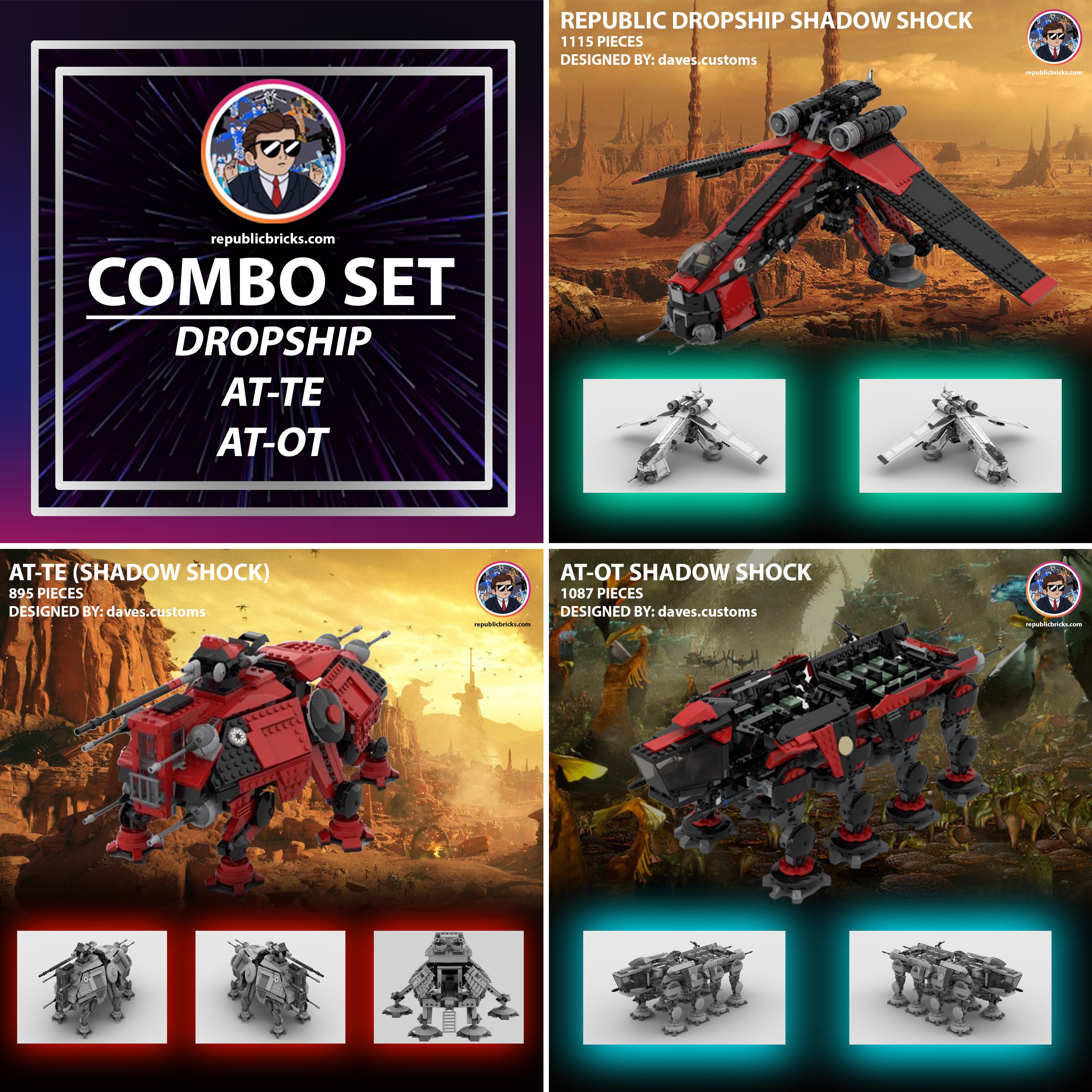 SHADOW SHOCK DROPSHIP & AT-OT / AT-TE COMBO SET