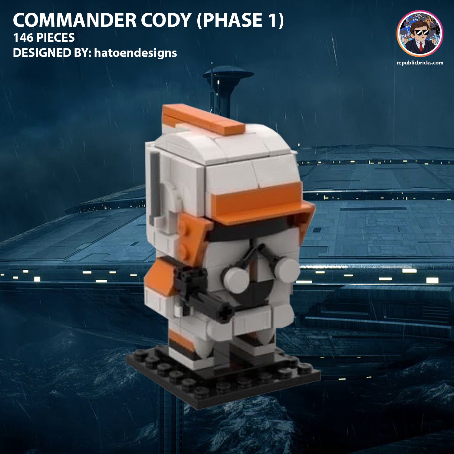 COMMANDER CODY P1 BRICKHEADZ