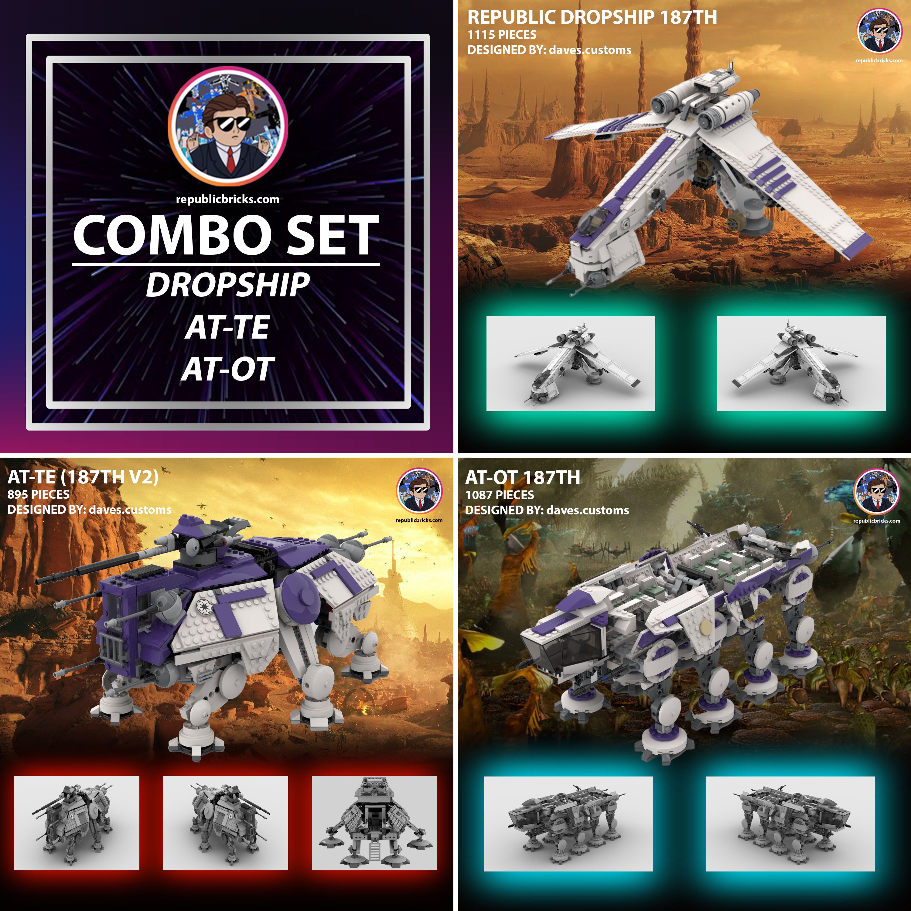 187TH LEGION DROPSHIP & AT-OT / AT-TE COMBO SET