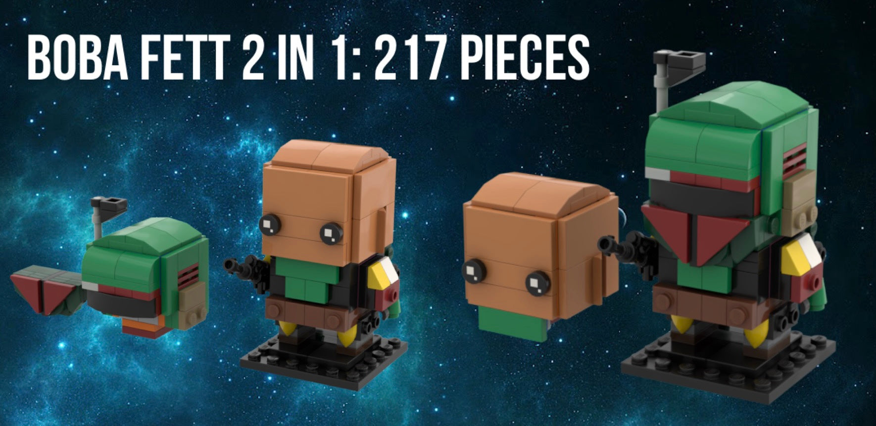 REMOVABLE BOUNTY HUNTER BRICKHEADZ