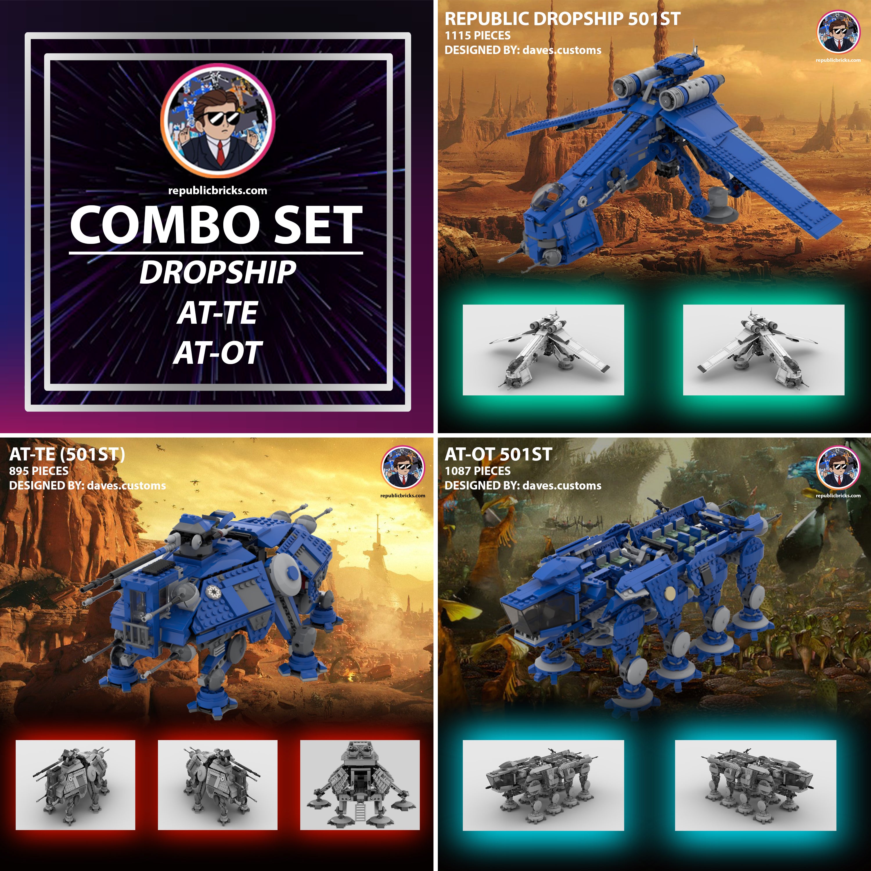 501ST DROPSHIP & AT-OT / AT-TE COMBO SET