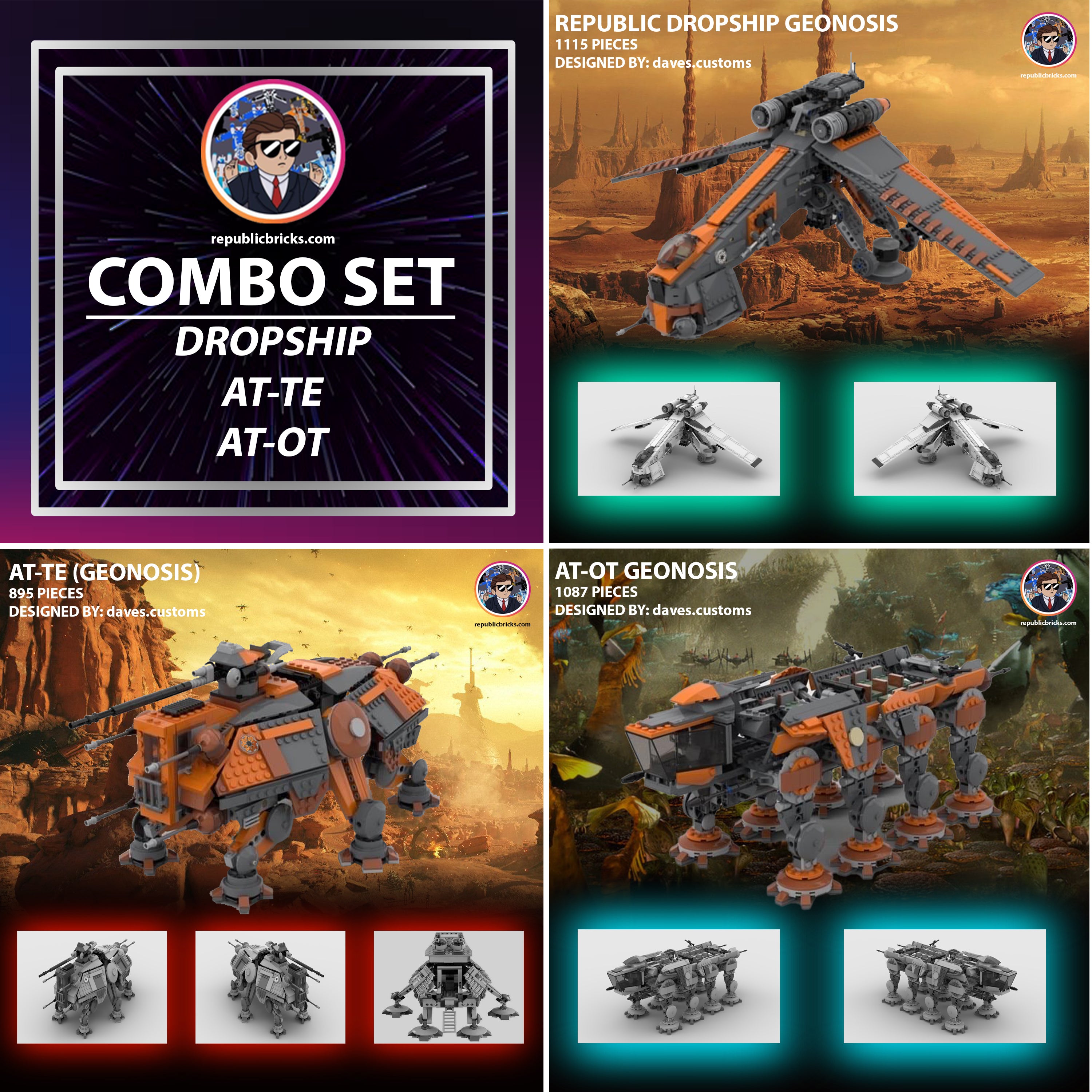 GEO DROPSHIP & AT-OT / AT-TE (COMBO SET)