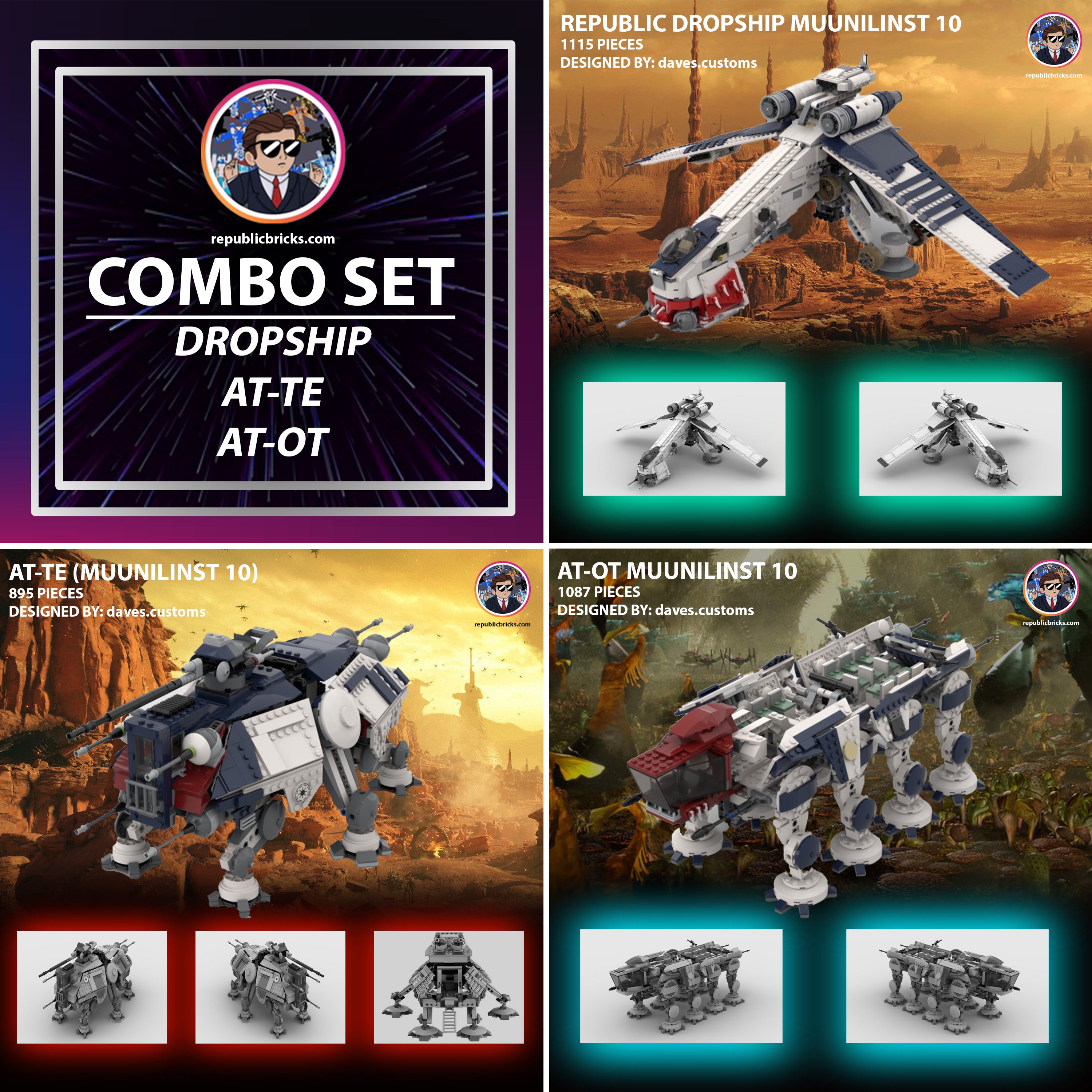 MUUNILINST 10 DROPSHIP & AT-OT / AT-TE COMBO SET