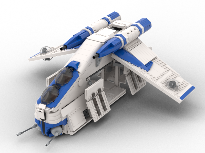 13814: REPUBLIC GUNSHIP (501ST V2 WHITE)