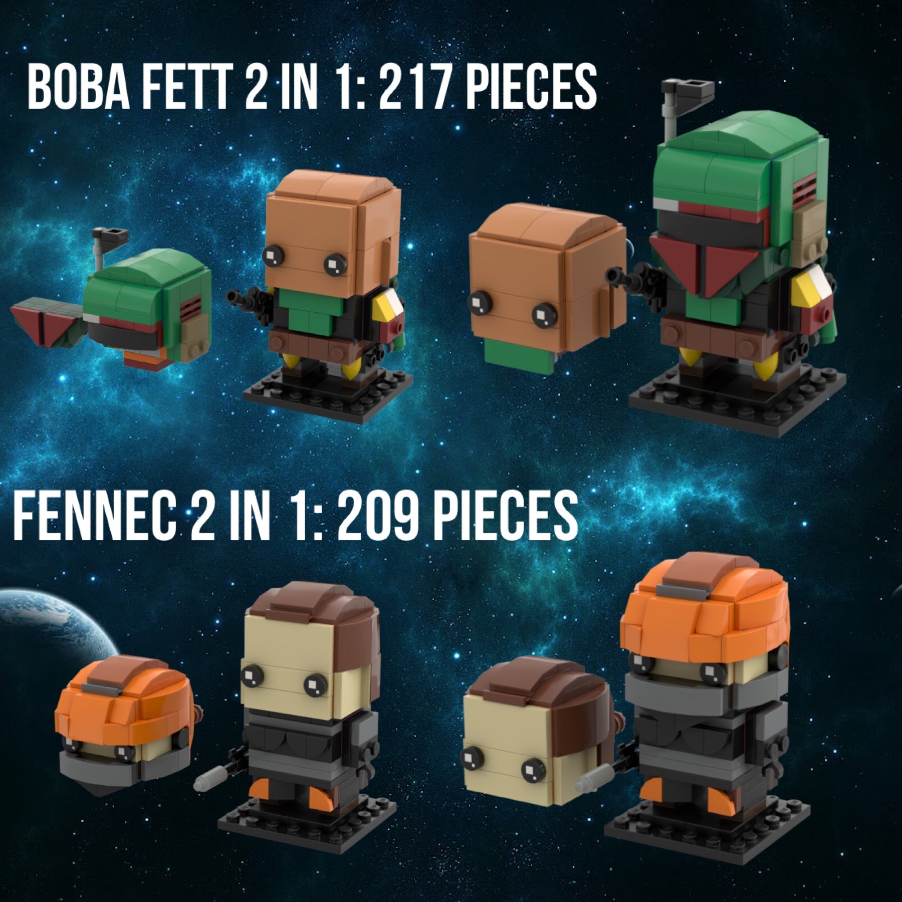 BOBA & FENNEC BRICKHEADZ COMBO
