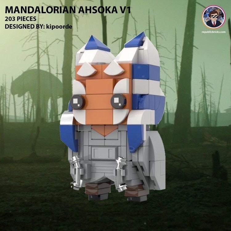 MANDALORIAN AHSOKA BRICKHEADZ - GREY OUTFIT