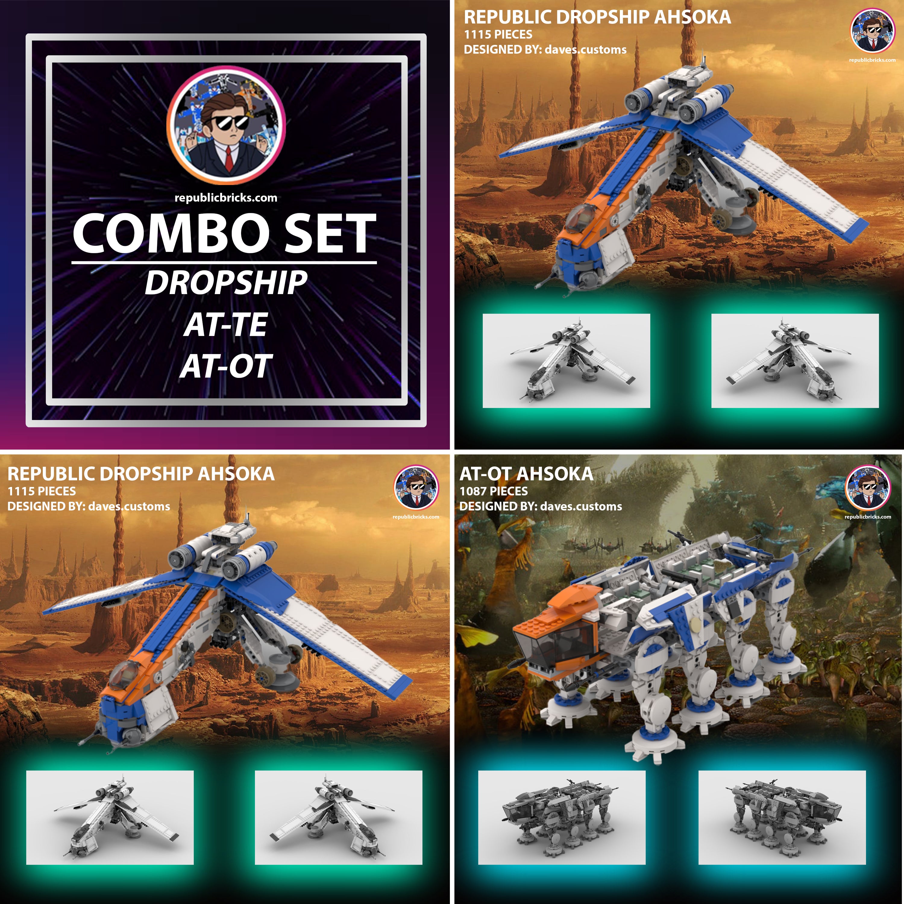 332ND DROPSHIP & AT-OT / AT-TE COMBO SET