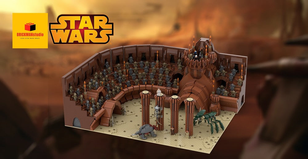 SW Episode 2 Attack of the Clones UCS Petranaki Geonosian Arena (Minifigure Scale) COMES WITH 8 FIGURES