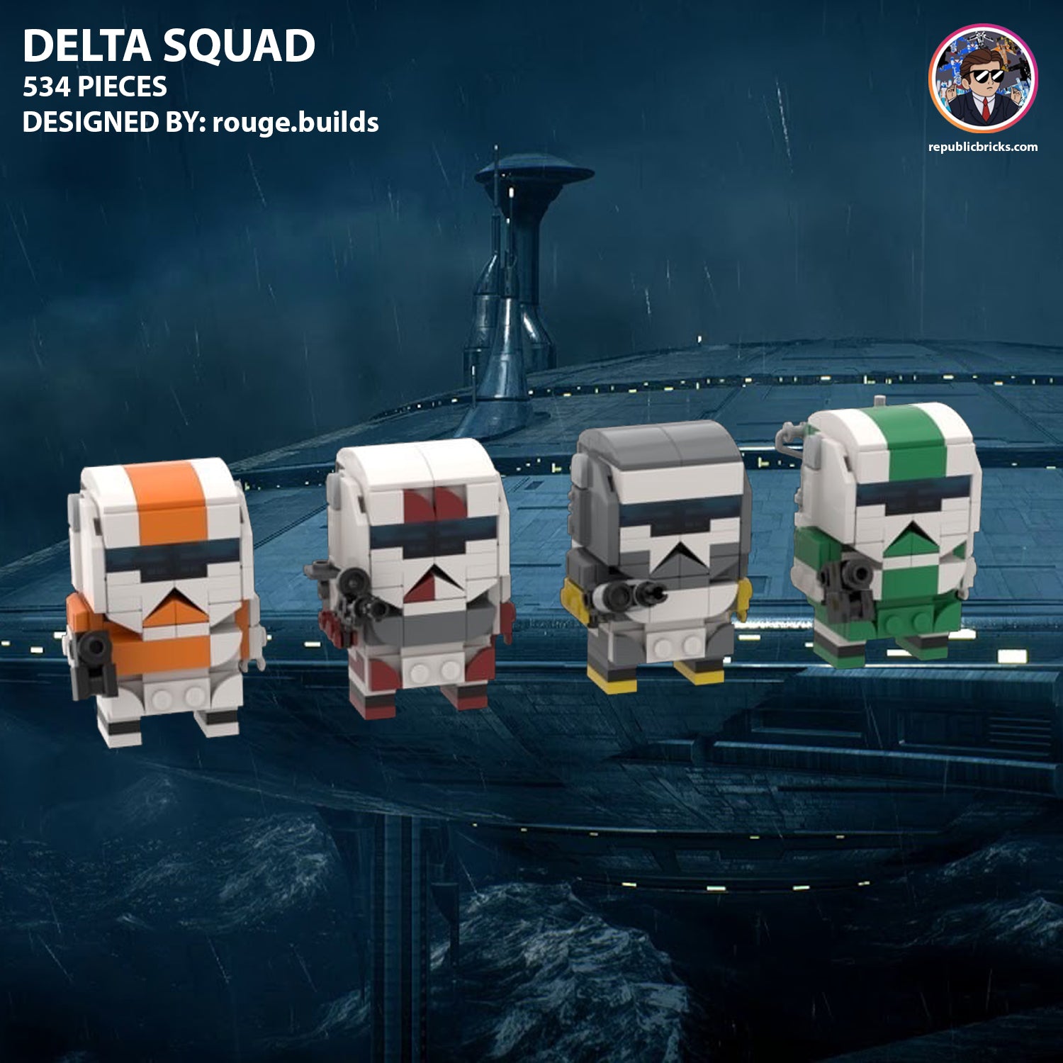 Delta Squad (complete squad) Brickheadz (READ ITEM DESCRIPTION)
