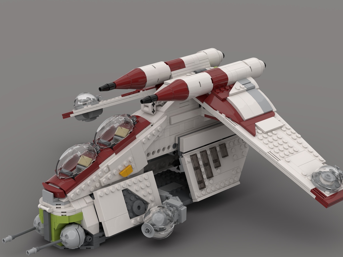 Republic Gunship Rear 13803: REPUBLIC GUNSHIP (CLASSIC 2023 WITH BUBBLE TURRETS)