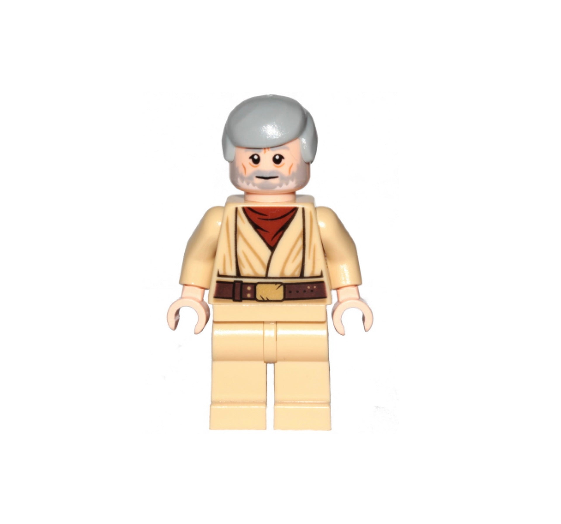 Obi-Wan Kenobi - Old, Light Bluish Gray Hair, Beard with White Highlights Item No: sw1084