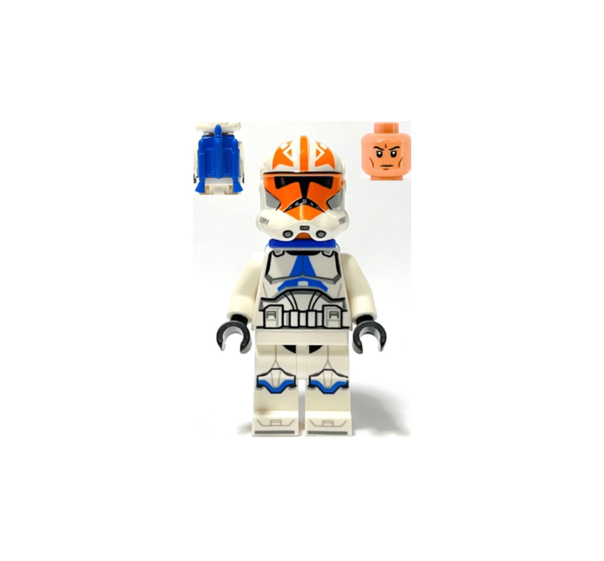 Clone Trooper, 501st Legion, 332nd Company (Phase 2) - Helmet with Holes and Togruta Markings, Blue Jet Pack Item No: sw1276