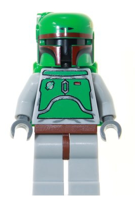 Boba Fett - Bluish Grays - Dark Red Helmet Highlights Item No: sw0002b