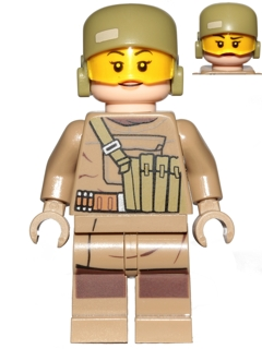 Resistance Trooper (Female) - Dark Tan Hoodie Jacket, Ammo Pouch, Helmet without Chin Guard Item No: sw0853