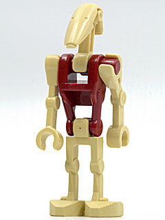 Security Battle Droid - Dark Red Torso, Angled Arm and Straight Arm Item No: sw0096