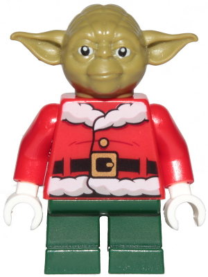 Yoda - Olive Green, Red Santa Jacket, Dark Green Short Legs Item No: sw1071