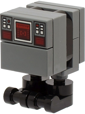Gonk Droid (GNK Power Droid) - Dark Bluish Gray Body with Dark Red Control Panel, Black Feet Item No: sw1314