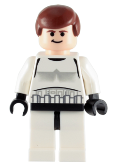 Han Solo - Stormtrooper Outfit, Plain Legs, Black Eyes Item No: sw0205