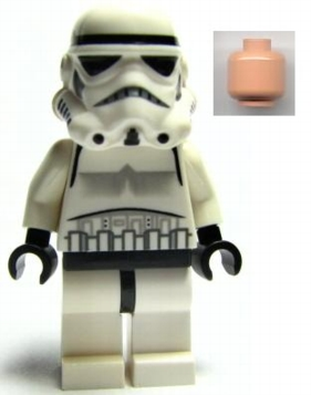 Imperial Stormtrooper - Light Nougat Head, Dotted Mouth Helmet Item No: sw0188a