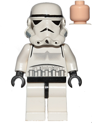 Imperial Stormtrooper - Light Nougat Head, Solid Mouth Helmet Item No: sw0036a