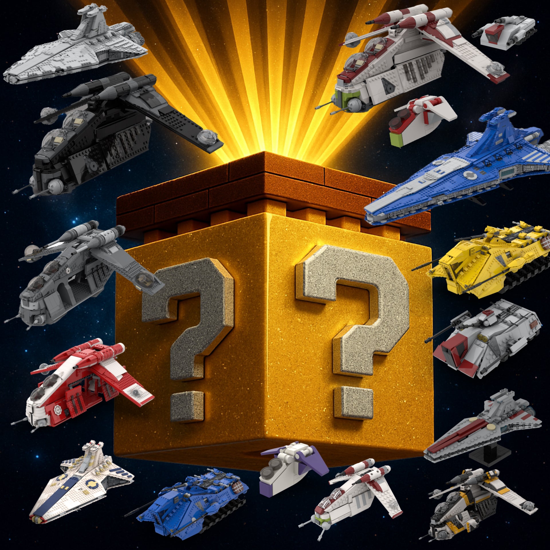 REPUBLIC GUNSHIP + VENATOR / UT-AT MYSTERY BOX! OPTION TO ADD 2 CUSTOM FIGURES!