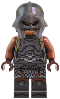 Lor134 Orc - Medium Nougat Head, Pearl Dark Gray Armor and Helmet