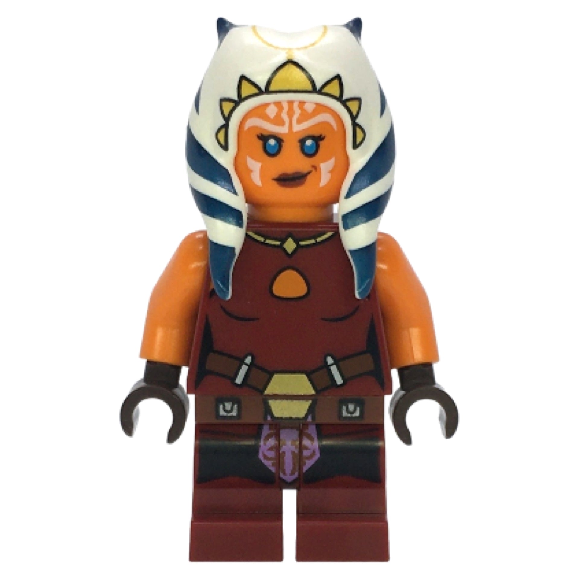 Ahsoka Tano (Padawan) - Dark Red Backless Vest with Necklace and Belt, Medium Legs Item No: sw1396