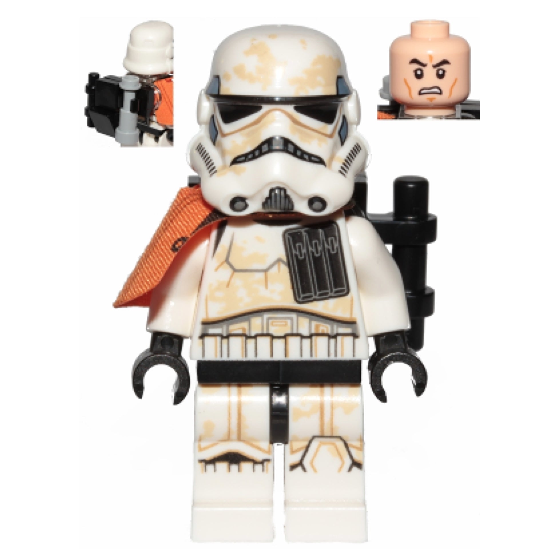 Sandtrooper Squad Leader (Captain) - Orange Pauldron, Ammo Pouch, Dirt Stains, Survival Backpack Item No: sw0961