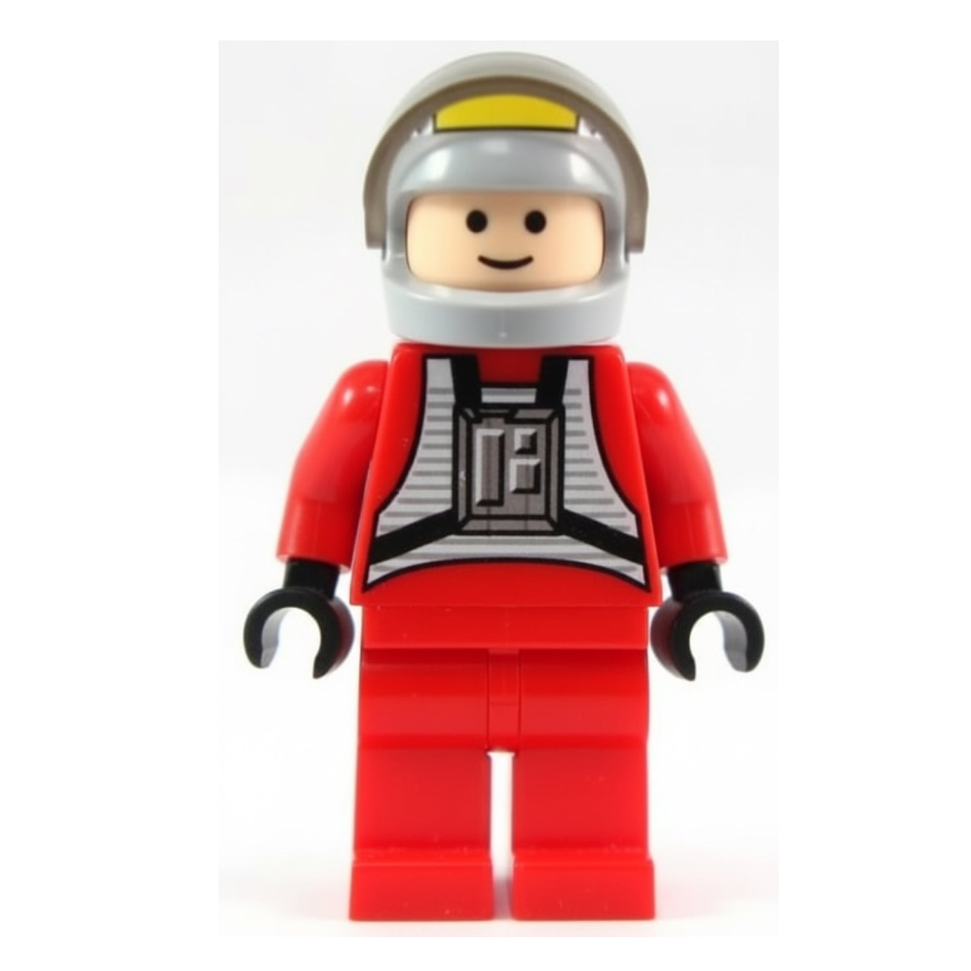 Rebel Pilot B-wing - Light Nougat Head, Light Bluish Gray Helmet, Trans-Brown Visor, Red Flight Suit Item No: sw0032a