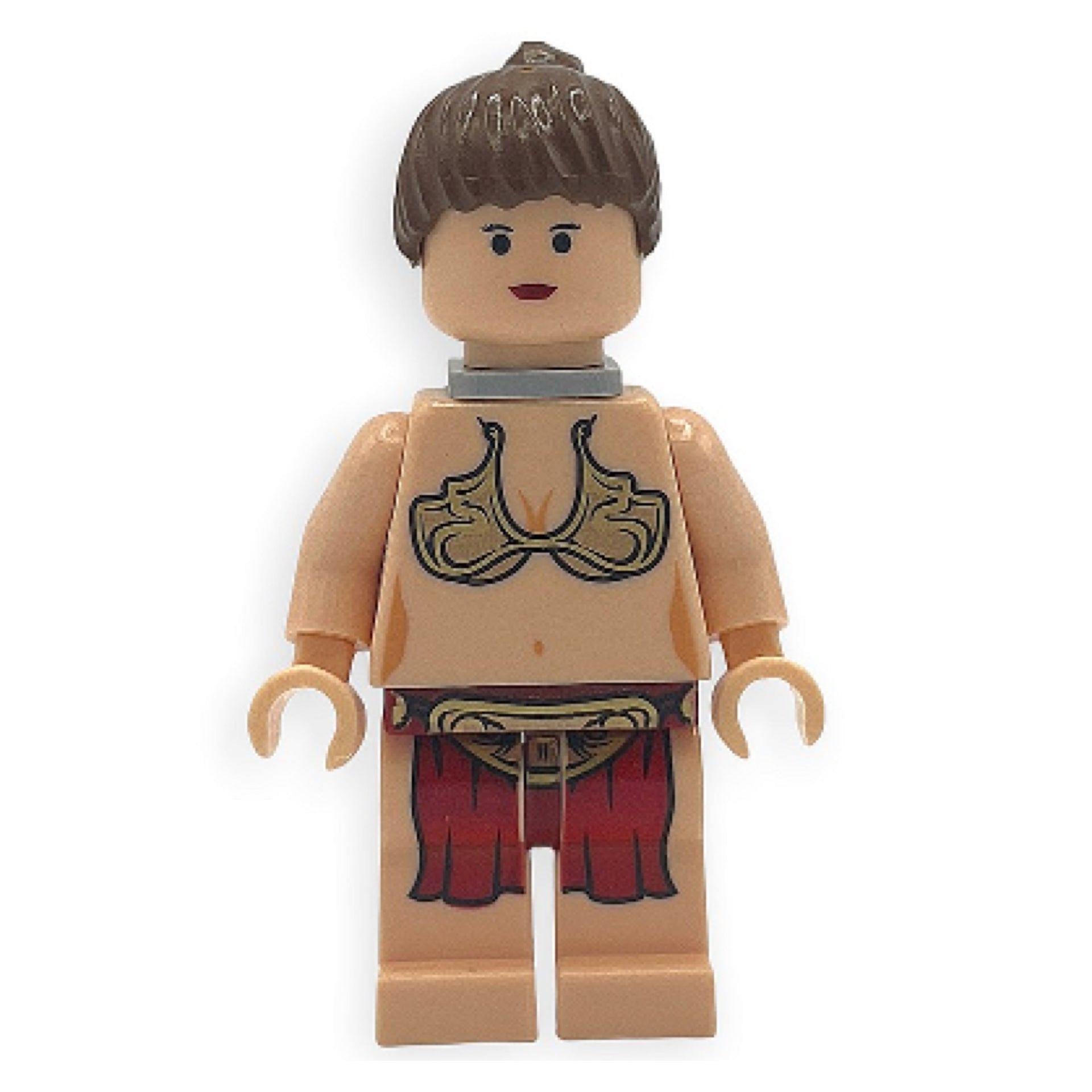 Princess Leia - Jabba Slave Outfit, Reddish Brown Ponytail, Neck Bracket Item No: sw0085