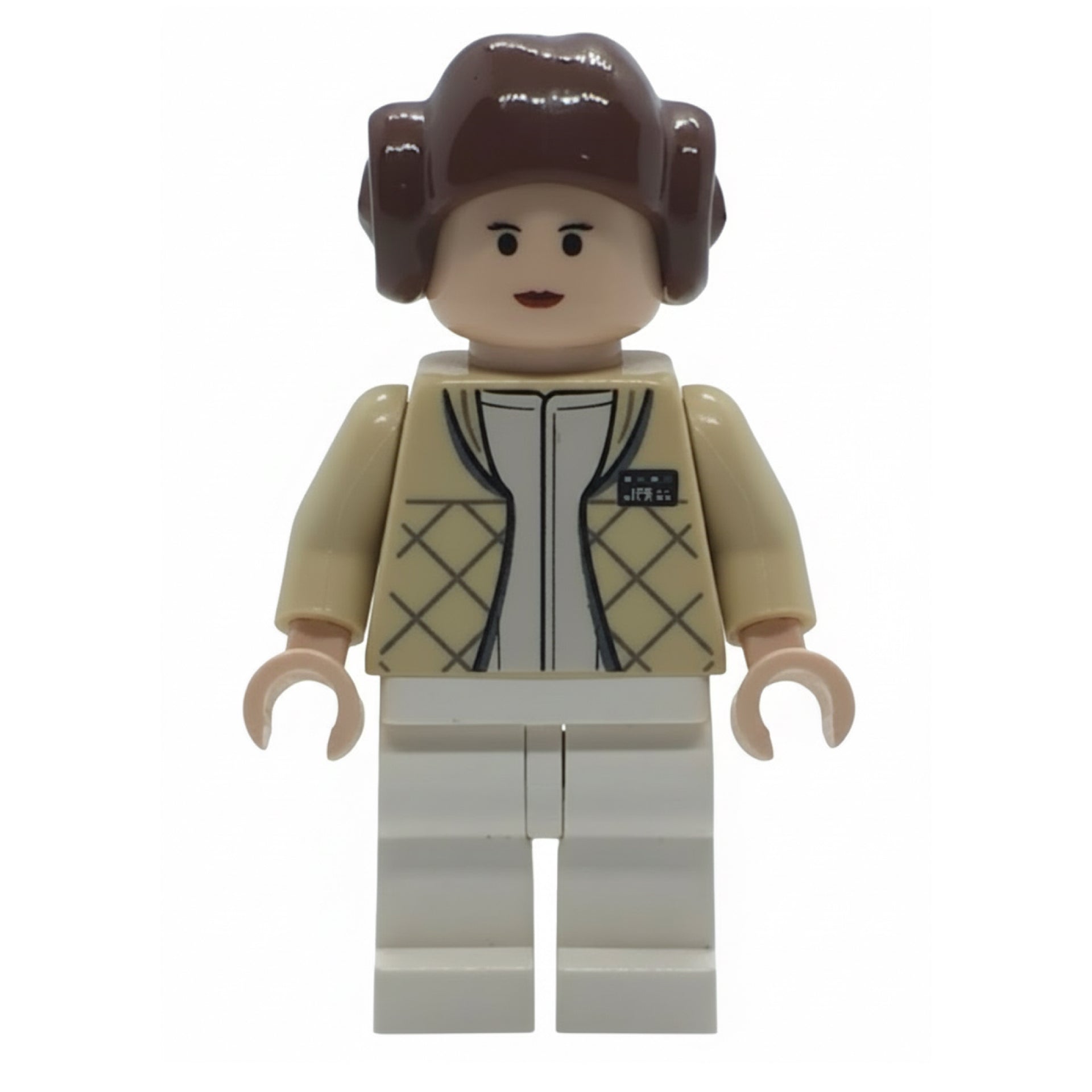 Princess Leia - Hoth Outfit, Tan Jacket, Smooth Hair with Buns Item No