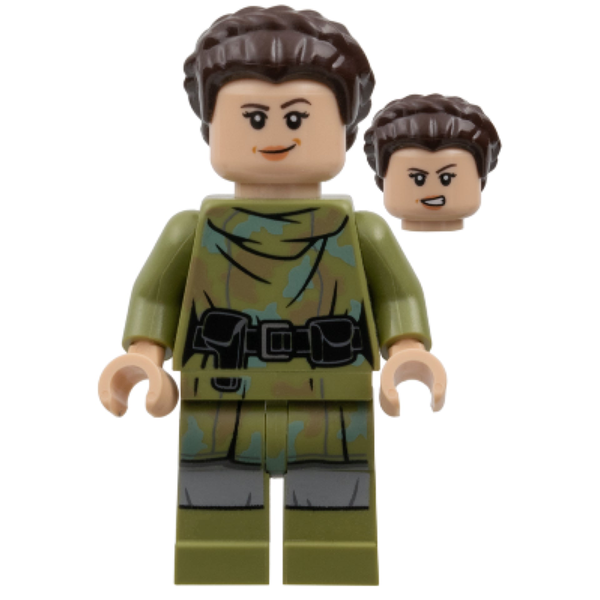 Princess Leia - Endor Outfit, Olive Green Camouflage, Braided Hair Item No: sw1296