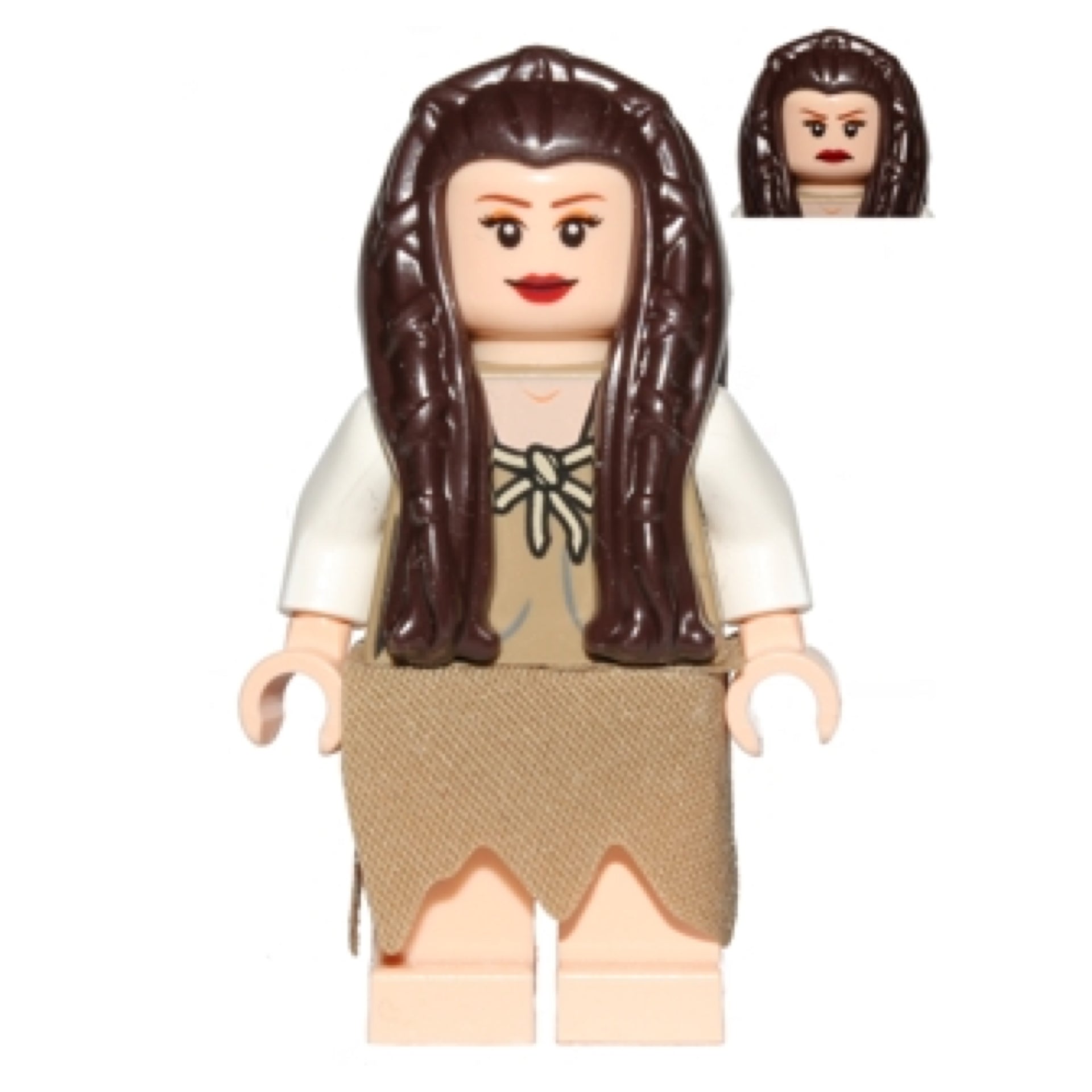 Princess Leia - Endor Outfit, Dark Tan Robe and Skirt, Loose Hair Item No: sw0504