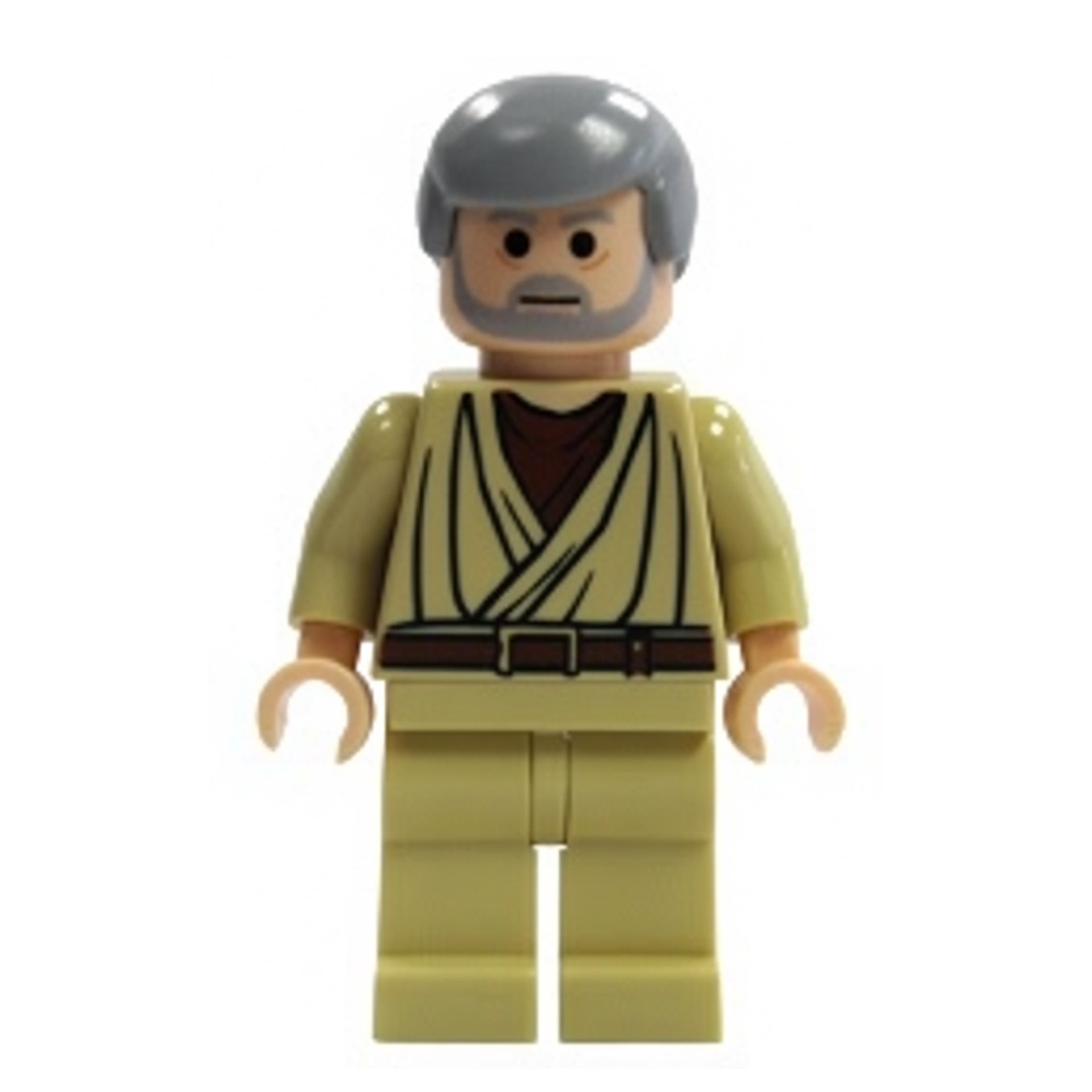 Obi-Wan Kenobi - Old, Light Bluish Gray Hair and Beard, Black Eyes
Item No: sw0174