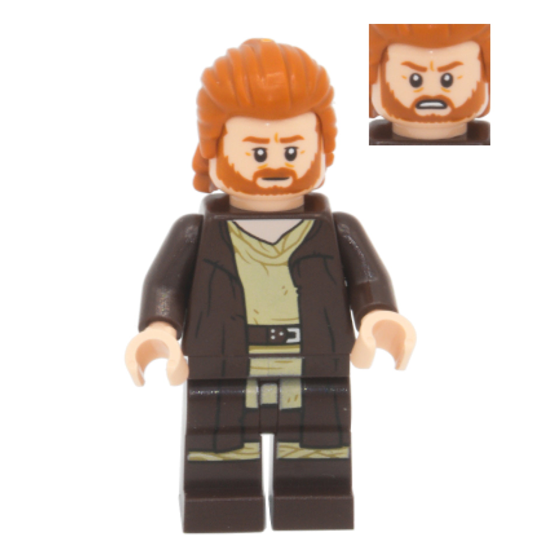 Obi-Wan Kenobi - Dark Brown Robe, Dark Orange Mid-Length Hair with Ruffled Back Item No: sw1227