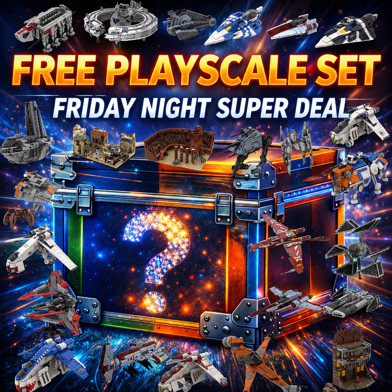 FREE SETS! PLAY-SCALE SET GUARANTEED! LIMIT 3 PER ORDER!