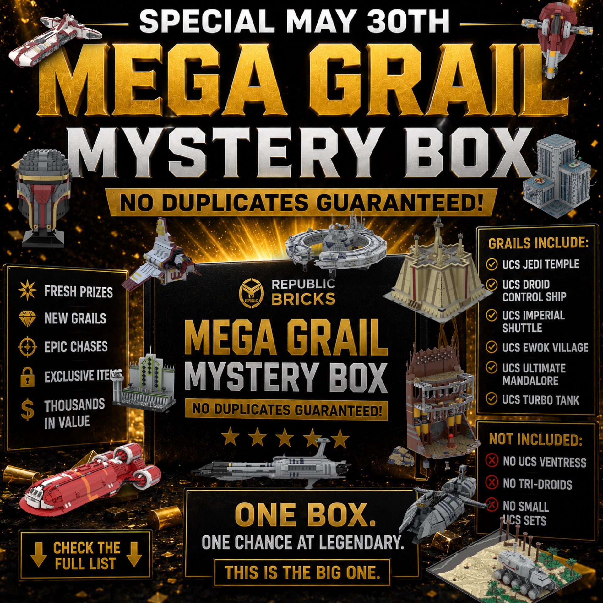 SPECIAL MAY 30TH MEGA GRAIL BOX - NO DUPLICATES GUARANTEED!