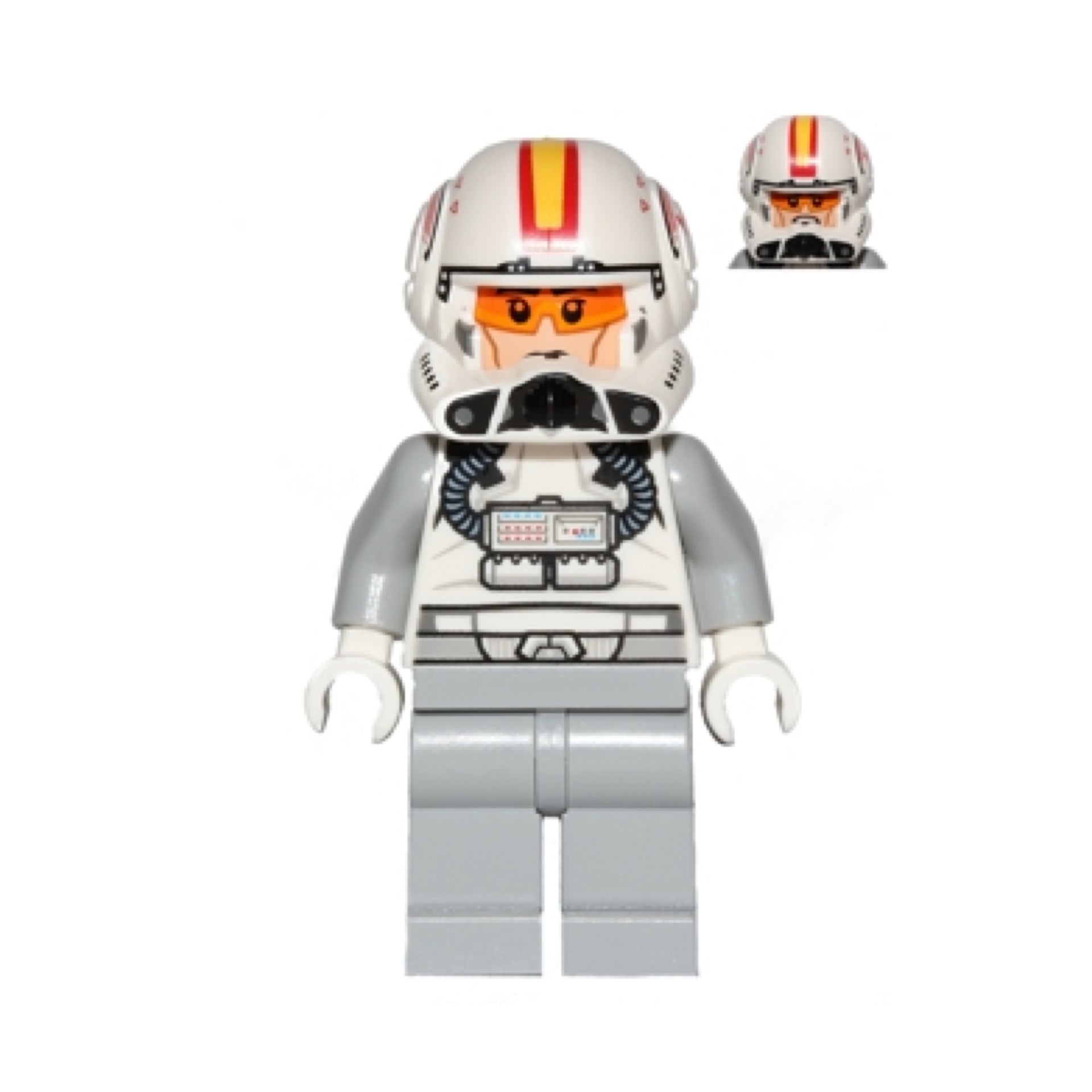 Clone Trooper Pilot (Phase 2) - Light Bluish Gray Arms and Legs, Light Nougat Head Item No: sw0608