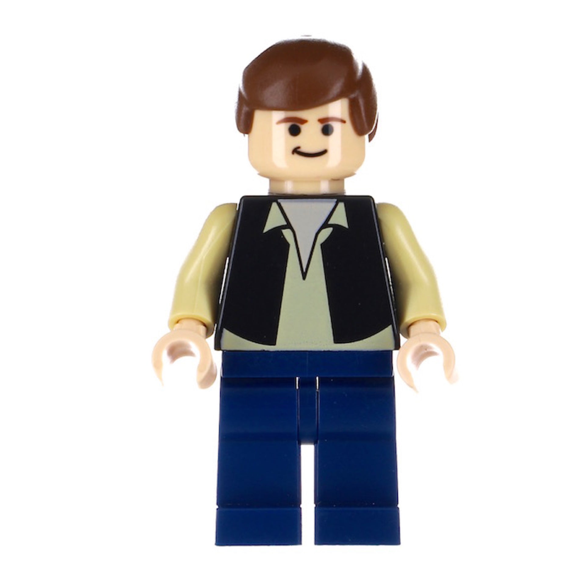 Han Solo - Black Vest over Tan Shirt, Dark Blue Plain Legs Item No: sw0601