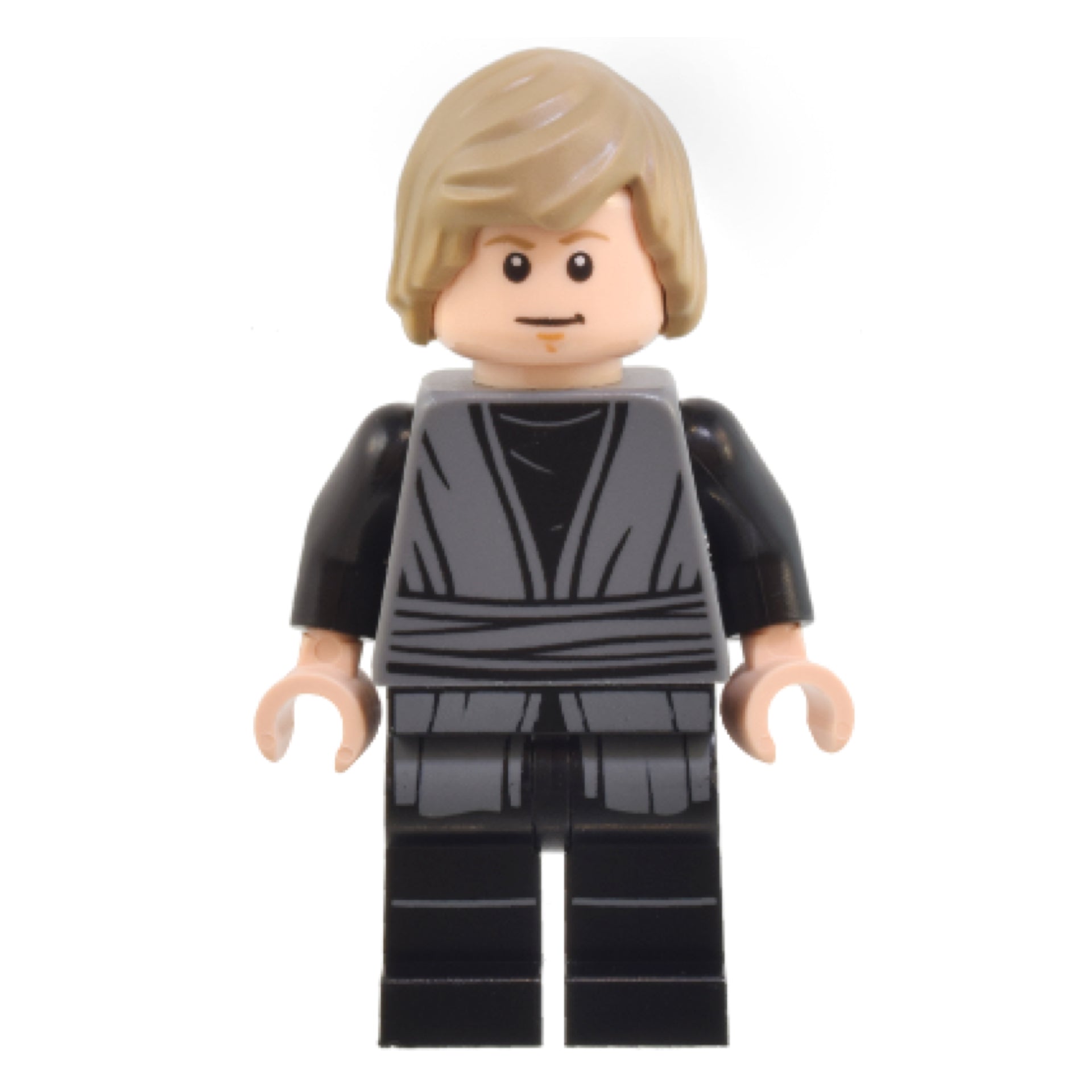 Luke Skywalker - Dark Bluish Gray Jedi Robe, Printed Legs, Hair with Side Part Item No: sw1370