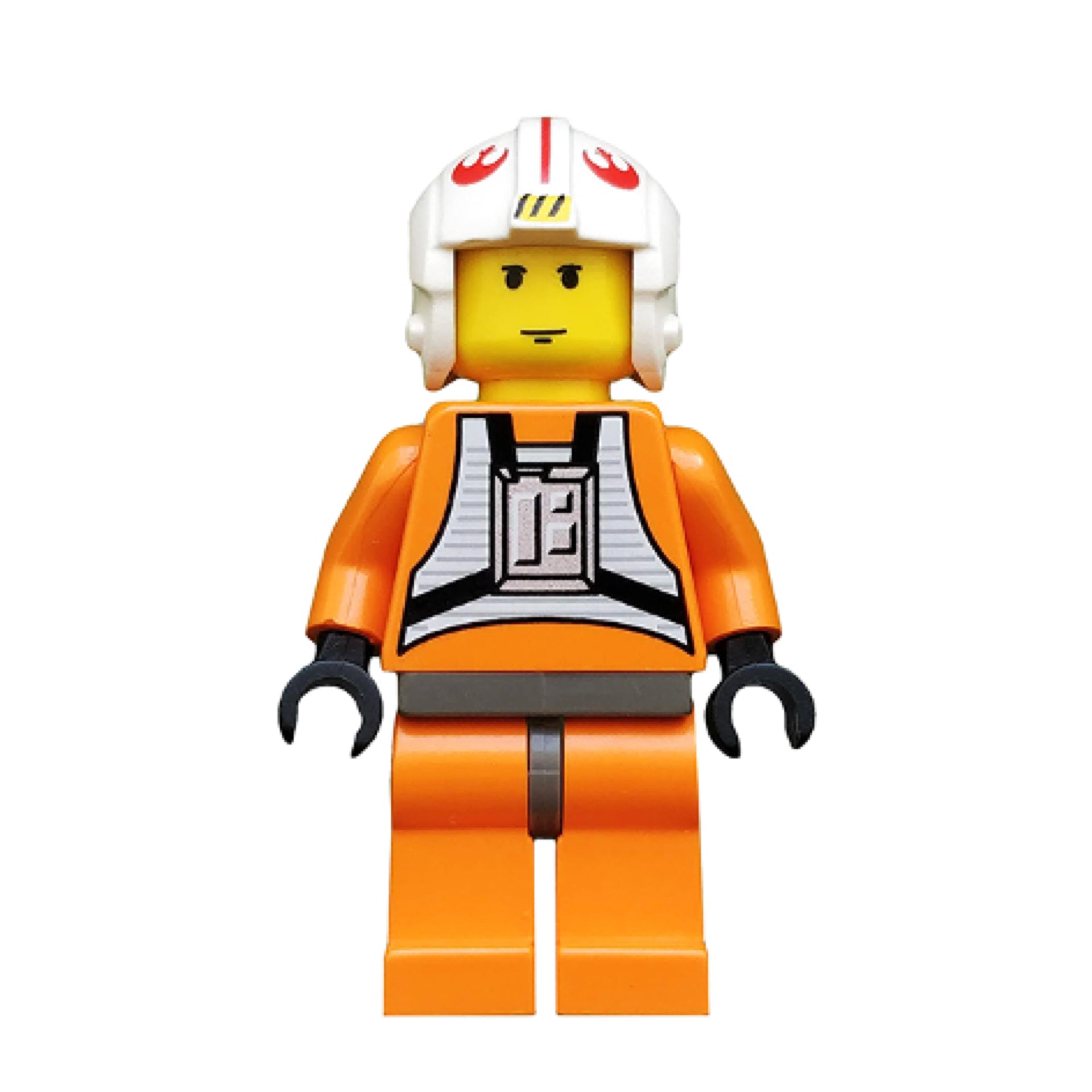Luke Skywalker - Pilot Suit, Simple Torso and Helmet, Dark Gray Hips, Yellow Head Item No: sw0019