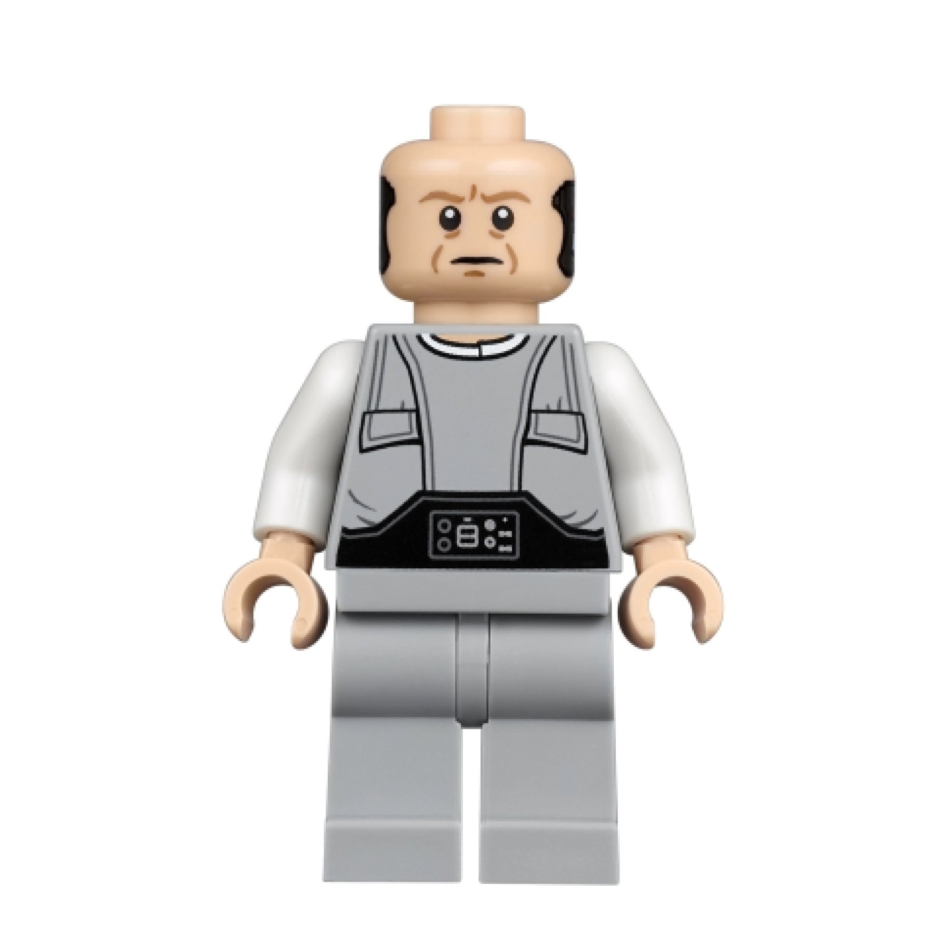 Lobot - Light Bluish Gray Uniform, Light Nougat Head, Dark Orange Eyebrows Item No: sw0974