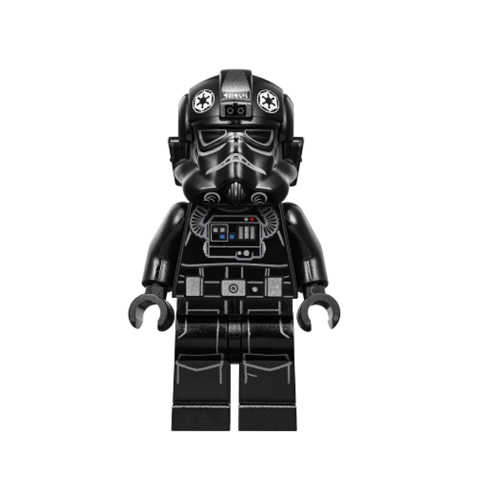 Imperial TIE Fighter Pilot - Light Nougat Head, Scowl, White Insignia on Helmet Item No: sw0926